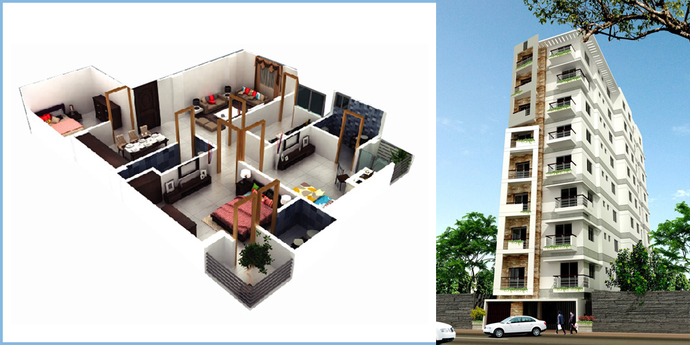 Kanchon Tower 3 Bed 7th Floor Unit B 1365 SFT